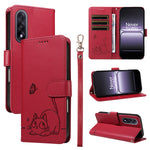 For OnePlus Nord 5 5G / OnePlus Ace 5 Ultra 5G Case Cat Pattern Imprint Leather Phone Cover with Wrist Strap
