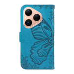 For Huawei Pura 80 Case Butterfly Pattern PU Leather Folio Flip Phone Cover