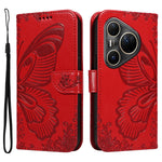 For Huawei Pura 80 Ultra Case Butterfly Pattern PU Leather Folio Flip Phone Cover