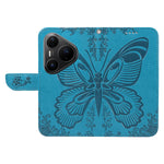 For Huawei Pura 80 Pro+ / Huawei Pura 80 Pro Case Butterfly Pattern PU Leather Folio Flip Phone Cover