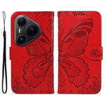 For Huawei Pura 80 Pro+ / Huawei Pura 80 Pro Case Butterfly Pattern PU Leather Folio Flip Phone Cover
