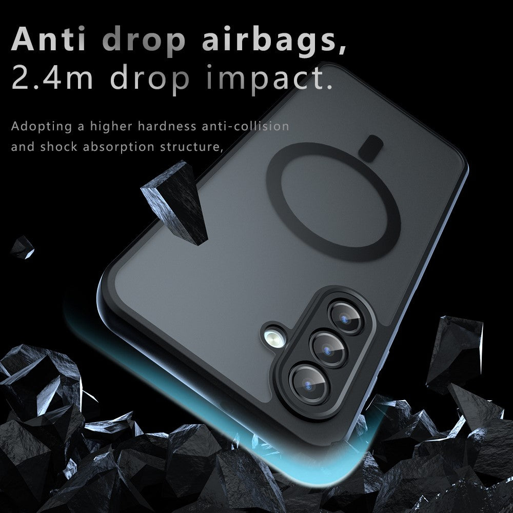 Til Samsung Galaxy A17 5G / A17 4G Magnetisk Cover TPU + PC Mat Overflade Touch Telefoncover