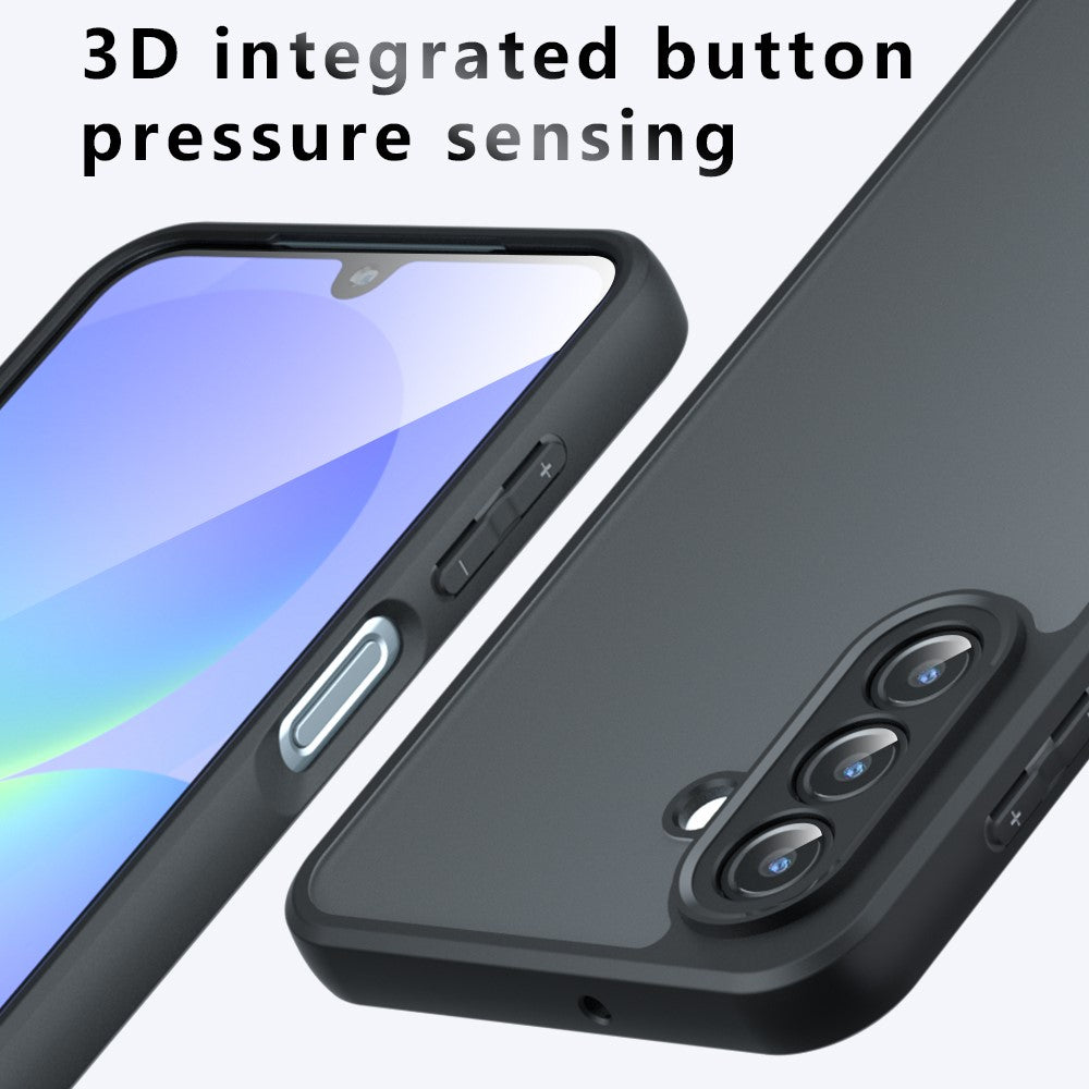 Til Samsung Galaxy A17 5G / A17 4G cover Skin-Touch TPU + PC mat telefonbagcover, transparent sort