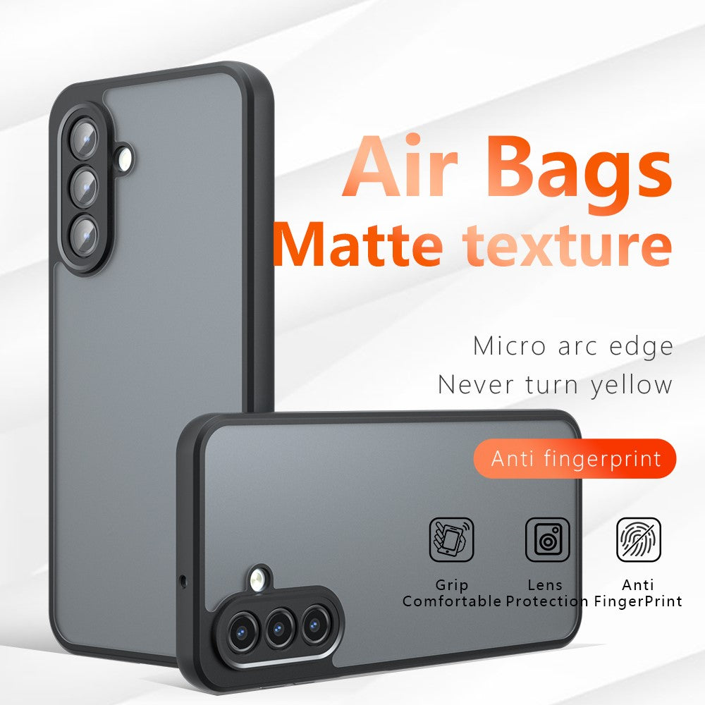 Til Samsung Galaxy A17 5G / A17 4G cover Skin-Touch TPU + PC mat telefonbagcover, transparent sort