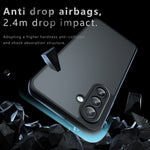 Til Samsung Galaxy A17 5G / A17 4G cover Skin-Touch TPU + PC mat telefonbagcover, transparent sort