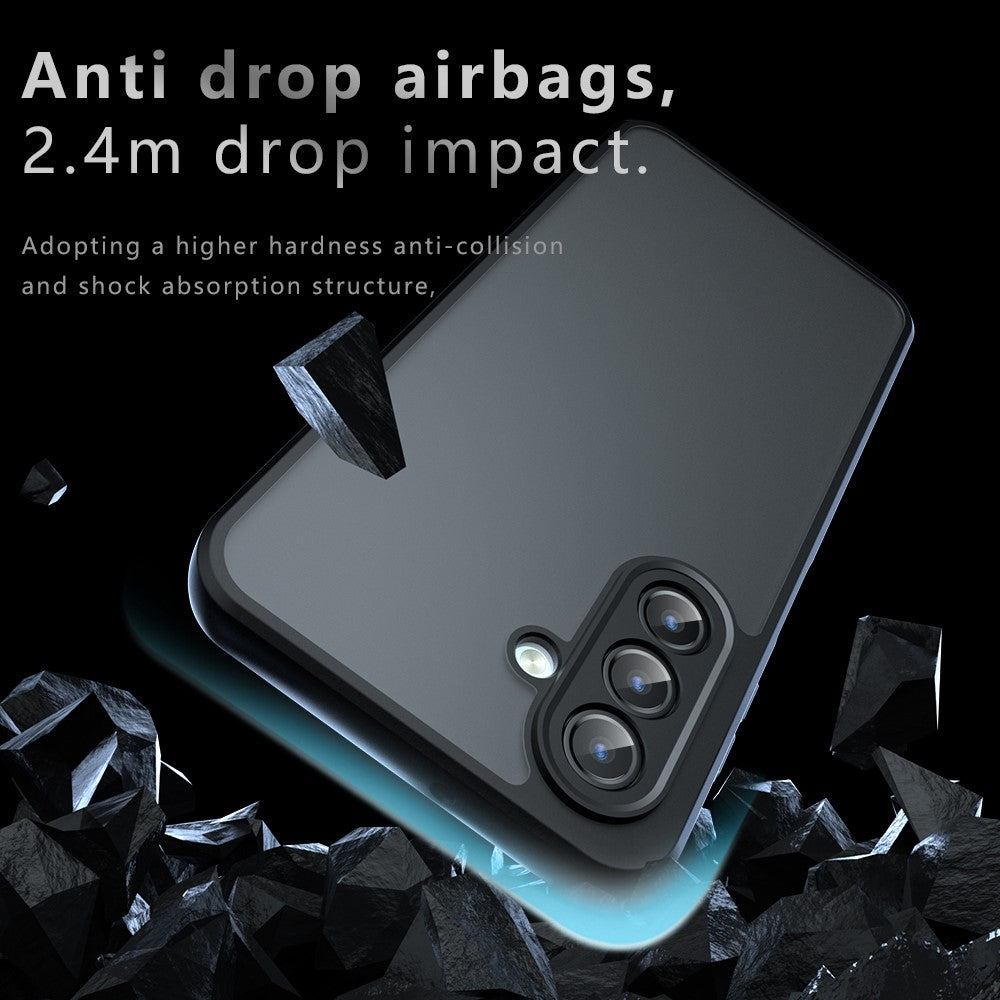 Til Samsung Galaxy A17 5G / A17 4G cover Skin-Touch TPU + PC mat telefonbagcover, transparent sort