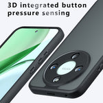 For Honor Magic8 Lite 5G / X9d 5G / X70 5G Case Skin-Touch TPU + PC Matte Phone Back Cover, Transparent Black