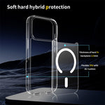For iPhone 18 Pro / 17 Pro Magnetic Case 2.0mm Scratch Resistant TPU + PC Clear Phone Cover