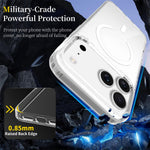 For iPhone 18 Pro Max / 17 Pro Max Magnetic Case 2.0mm Scratch Resistant TPU + PC Clear Phone Cover