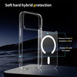 For iPhone 18 Pro Max / 17 Pro Max Magnetic Case 2.0mm Scratch Resistant TPU + PC Clear Phone Cover
