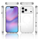 For iPhone 18 Pro Max / 17 Pro Max Magnetic Case 2.0mm Scratch Resistant TPU + PC Clear Phone Cover