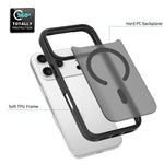 For iPhone 18 Pro / 17 Pro Case Compatible with MagSafe TPU Frame Acrylic Back Phone Cover Skin Touch