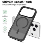 For iPhone 18 Pro / 17 Pro Case Compatible with MagSafe TPU Frame Acrylic Back Phone Cover Skin Touch