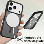For iPhone 18 Pro / 17 Pro Case Compatible with MagSafe TPU Frame Acrylic Back Phone Cover Skin Touch