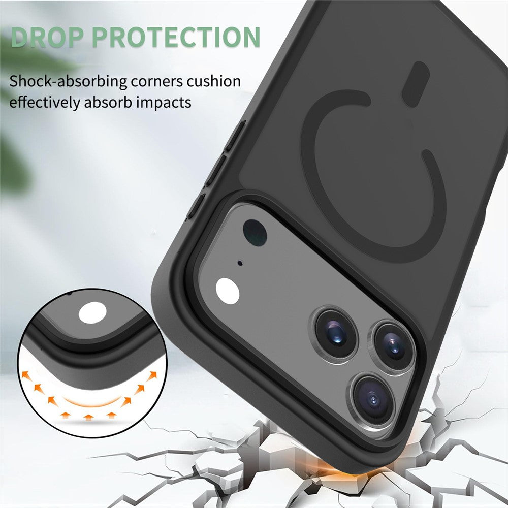 Til iPhone 18 Pro Max / 17 Pro Max Cover Kompatibel med MagSafe TPU-ramme Akrylbagside Telefoncover Skin Touch