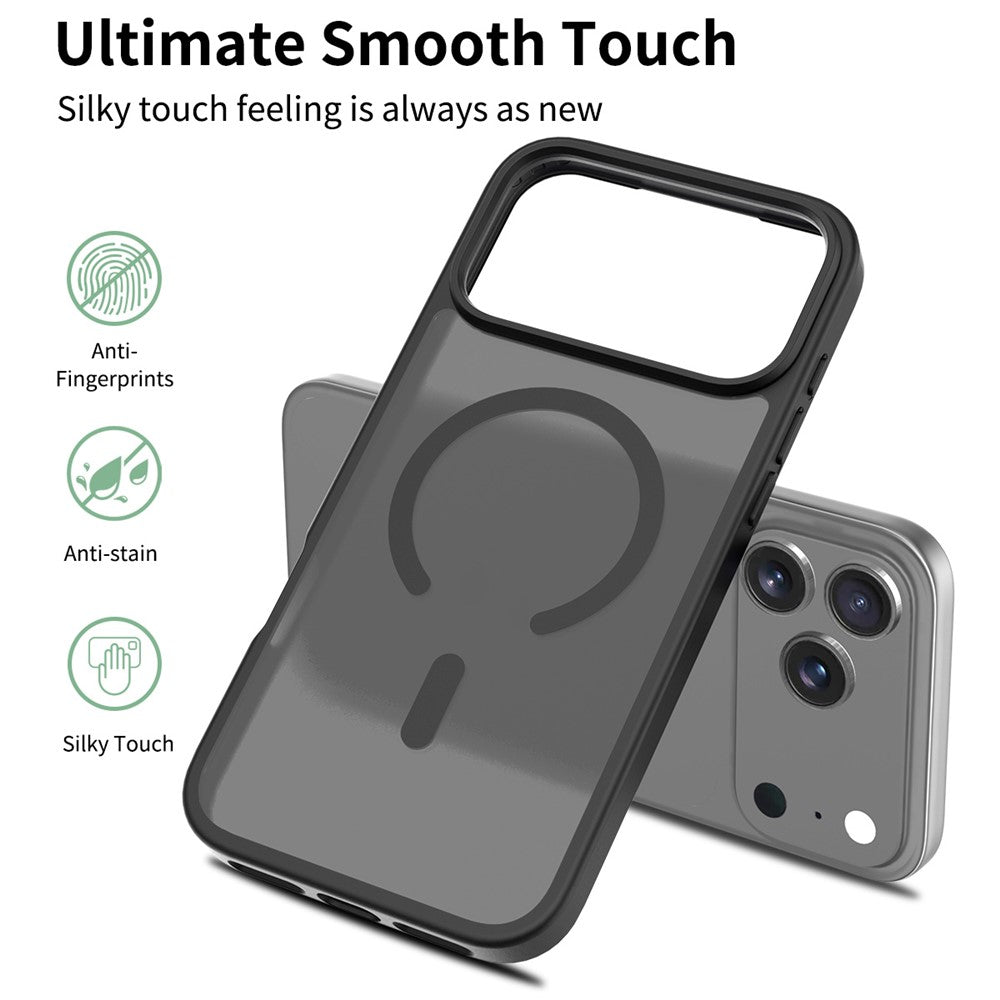 Til iPhone 18 Pro Max / 17 Pro Max Cover Kompatibel med MagSafe TPU-ramme Akrylbagside Telefoncover Skin Touch