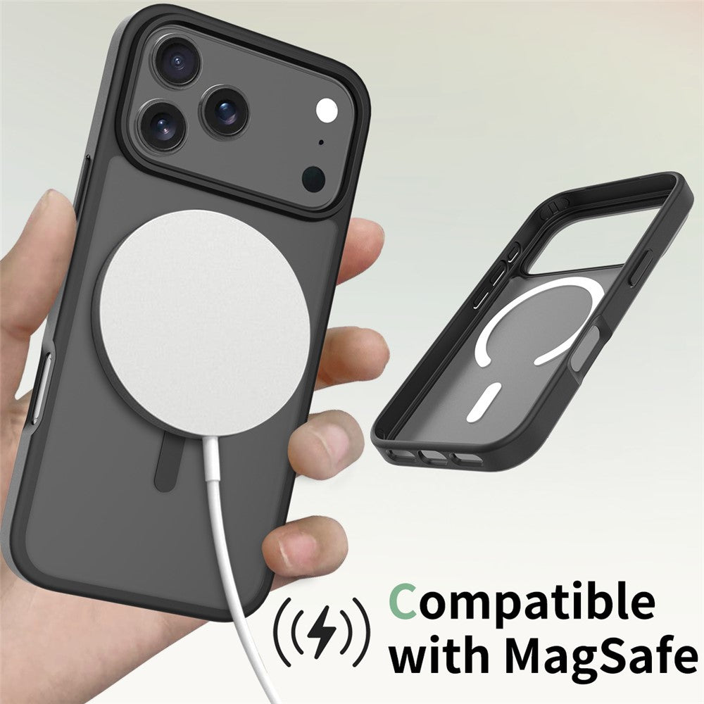 Til iPhone 18 Pro Max / 17 Pro Max Cover Kompatibel med MagSafe TPU-ramme Akrylbagside Telefoncover Skin Touch