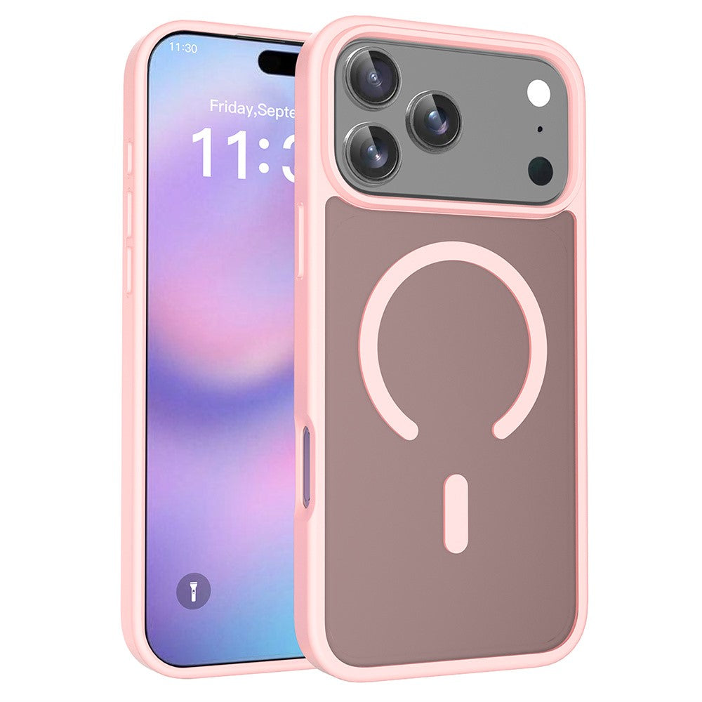 Til iPhone 18 Pro Max / 17 Pro Max Cover Kompatibel med MagSafe TPU-ramme Akrylbagside Telefoncover Skin Touch