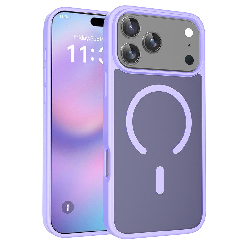 Til iPhone 18 Pro Max / 17 Pro Max Cover Kompatibel med MagSafe TPU-ramme Akrylbagside Telefoncover Skin Touch