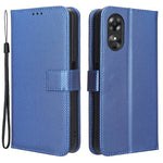 For Oppo A17 4G Diamond Texture PU Leather Stand Wallet Cover Drop-proof Magnetic Clasp Phone Case