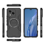 WANLONFENG For Honor 400 Lite 5G Magnetic Case DJ Series PC TPU Phone Cover with 2Pcs Tempered Glass Film