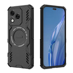 WANLONFENG For Honor 400 Lite 5G Magnetic Case DJ Series PC TPU Phone Cover with 2Pcs Tempered Glass Film