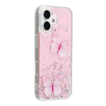 Til iPhone 17 Cover Epoxy PVC Sommerfugl TPU Æstetik Telefoncover