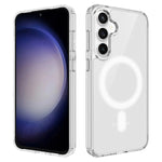 For Samsung Galaxy S25 FE Clear Phone Magnetic Case TPU+Acrylic Back Cover