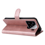 For Xiaomi 15 Leather Wallet Case with Strap Solid Color Phone Stand Cover