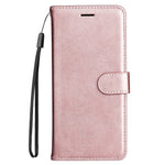 For Xiaomi 15 Leather Wallet Case with Strap Solid Color Phone Stand Cover