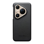 QIALINO För Huawei Pura 80 Ultra Skal View Window Flip Äkta Koläder Slim mobilskal