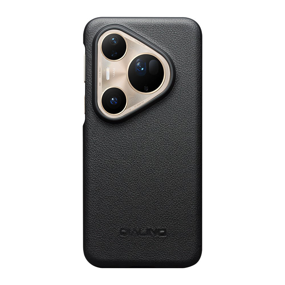 QIALINO För Huawei Pura 80 Ultra Skal View Window Flip Äkta Koläder Slim mobilskal
