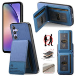Til Samsung Galaxy A18 5G / A18 4G / A17 5G / A17 4G Cover, Stoftekstur Læder + PC + TPU RFID Blokerende Telefoncover med Kortholder
