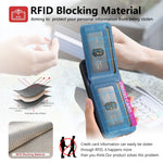 Til Samsung Galaxy A18 5G / A18 4G / A17 5G / A17 4G Cover, Stoftekstur Læder + PC + TPU RFID Blokerende Telefoncover med Kortholder