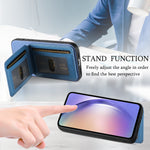 Til Samsung Galaxy A18 5G / A18 4G / A17 5G / A17 4G Cover, Stoftekstur Læder + PC + TPU RFID Blokerende Telefoncover med Kortholder