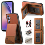 Til Samsung Galaxy A18 5G / A18 4G / A17 5G / A17 4G Cover, Stoftekstur Læder + PC + TPU RFID Blokerende Telefoncover med Kortholder