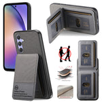 Til Samsung Galaxy A18 5G / A18 4G / A17 5G / A17 4G Cover, Stoftekstur Læder + PC + TPU RFID Blokerende Telefoncover med Kortholder