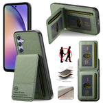 Til Samsung Galaxy A18 5G / A18 4G / A17 5G / A17 4G Cover, Stoftekstur Læder + PC + TPU RFID Blokerende Telefoncover med Kortholder
