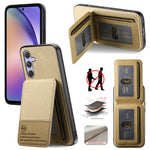 Til Samsung Galaxy A18 5G / A18 4G / A17 5G / A17 4G Cover, Stoftekstur Læder + PC + TPU RFID Blokerende Telefoncover med Kortholder