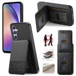 Til Samsung Galaxy A18 5G / A18 4G / A17 5G / A17 4G Cover, Stoftekstur Læder + PC + TPU RFID Blokerende Telefoncover med Kortholder