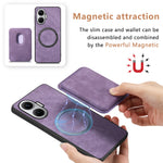 For Xiaomi Redmi Turbo 4 Pro 5G Magnetic Case Leather Back Cover with Detachable Card Holder