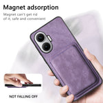 For Xiaomi Redmi Turbo 4 Pro 5G Magnetic Case Leather Back Cover with Detachable Card Holder