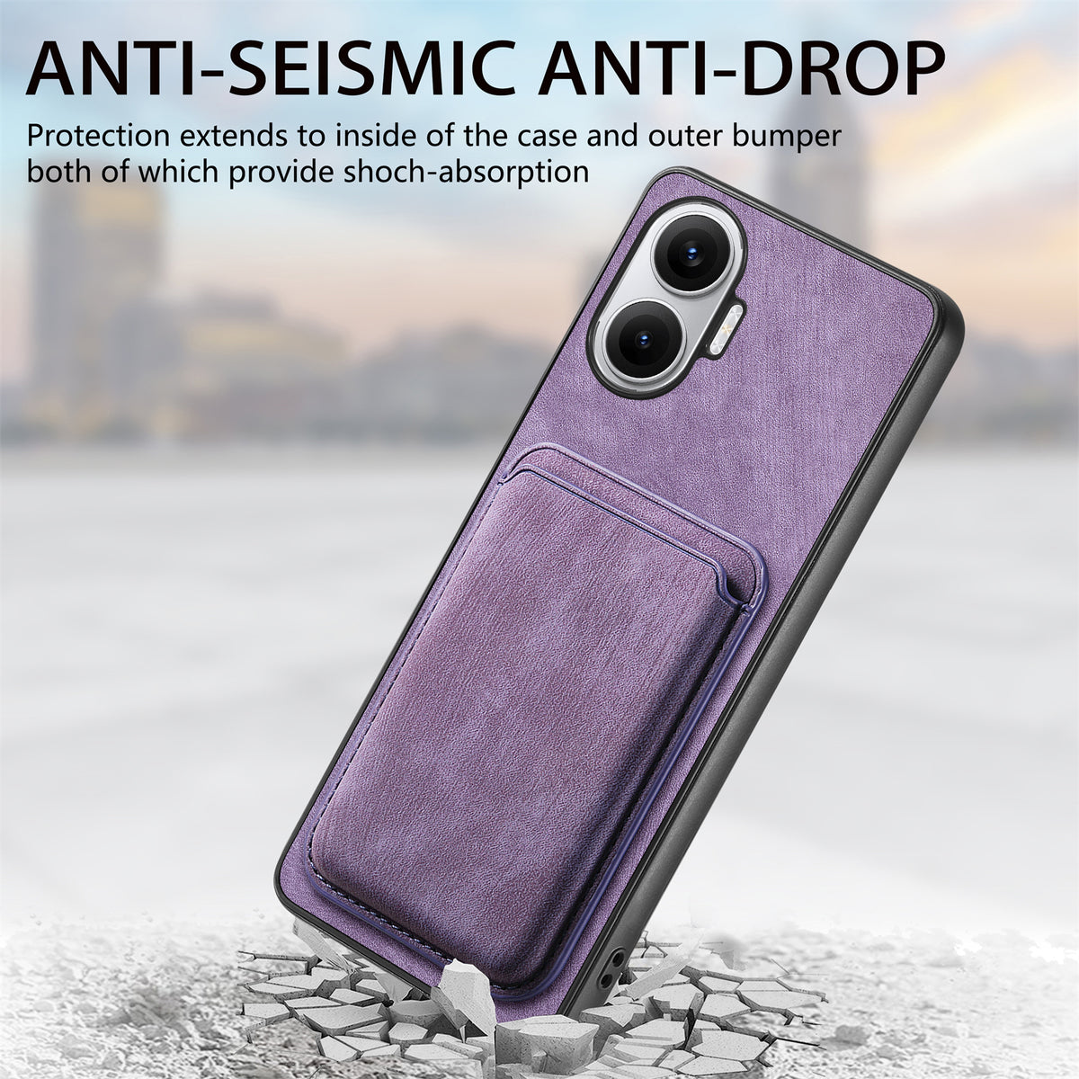 For Xiaomi Redmi Turbo 4 Pro 5G Magnetic Case Leather Back Cover with Detachable Card Holder