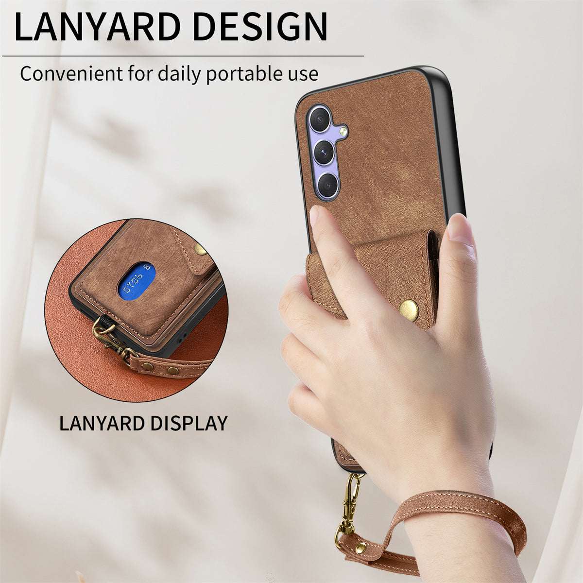 For Samsung Galaxy A18 5G / A18 4G / A17 5G / A17 4G Case with Card Holder Kickstand Leather Phone Back Cover