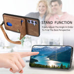 For Samsung Galaxy A18 5G / A18 4G / A17 5G / A17 4G Case with Card Holder Kickstand Leather Phone Back Cover