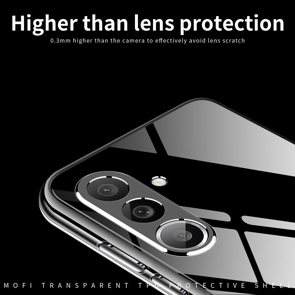 MOFI Til Samsung Galaxy M56 5G Gennemsigtigt Telefoncover Ultratyndt TPU Telefonbagsidedæksel