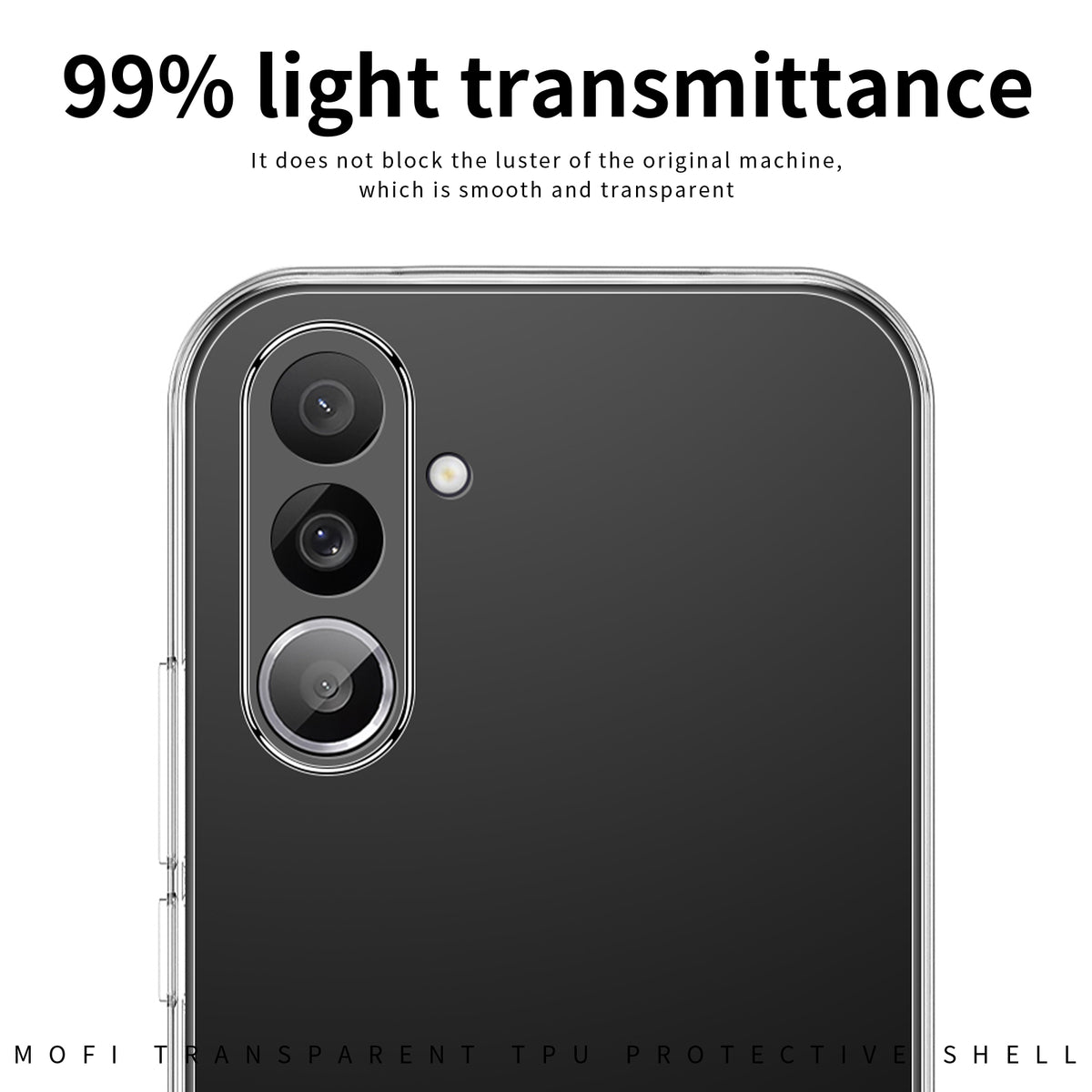 MOFI Til Samsung Galaxy M56 5G Gennemsigtigt Telefoncover Ultratyndt TPU Telefonbagsidedæksel