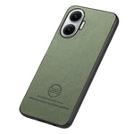 For Xiaomi Poco F7 5G Leather Phone  Back Cover with Cloth Texture