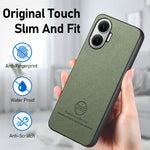 For Xiaomi Poco F7 5G Leather Phone  Back Cover with Cloth Texture