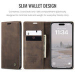 CASEME For iPhone 17 Wallet Case  013 Series PU Leather Phone Cover Stand